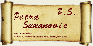 Petra Šumanović vizit kartica